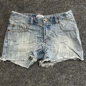 Old Navy Denim Shorts Womens Size 14 Blue Cut Off Raw Hem Casual Light Wash